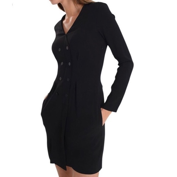 SANDRO Tribeca Double-breasted Dress black size 2 - Picture 6 of 8